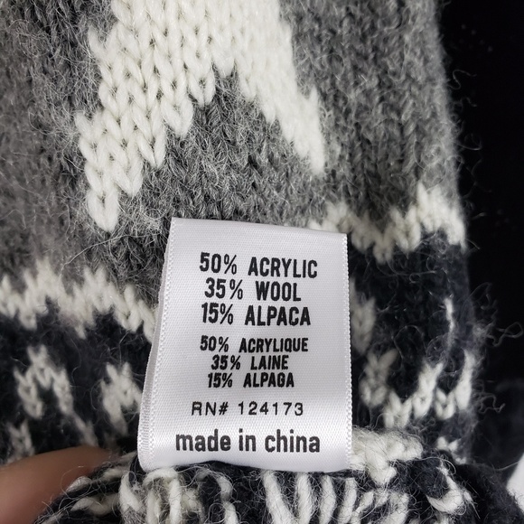 291 Venice STAR Sweater Black White Grey - Picture 4 of 5